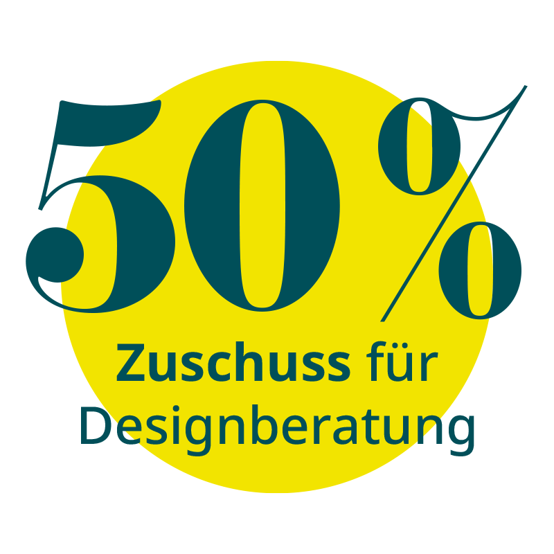 designförderung 50%
