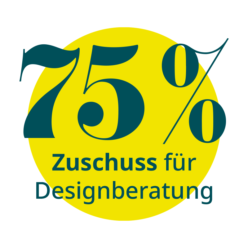 designförderung 75%